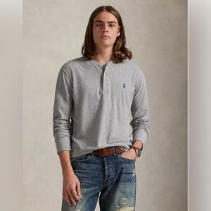 NWT Ralph Lauren Polo Slub Jersey Henley Shirt, size L